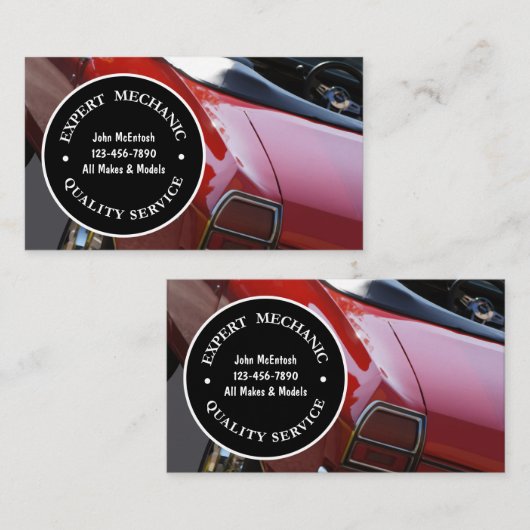 整備士の名刺 名刺 (正面/裏面)