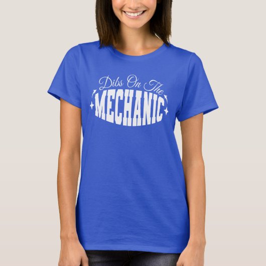 整備士の妻おもしろいの皮肉のDibs Tシャツ (正面)