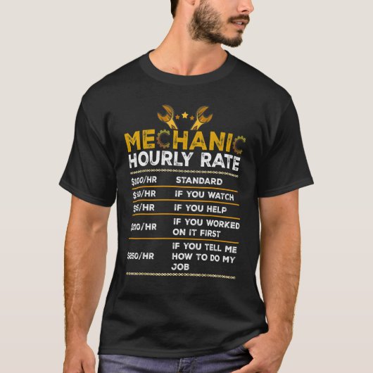 整備士の時給 工賃 Tシャツ (正面)