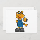 整備士の猫とスパナ ポストカード (正面/裏面)