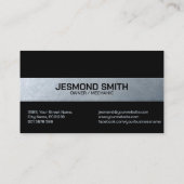 整備士の自動修復メタリックアイコン 名刺 (裏面)