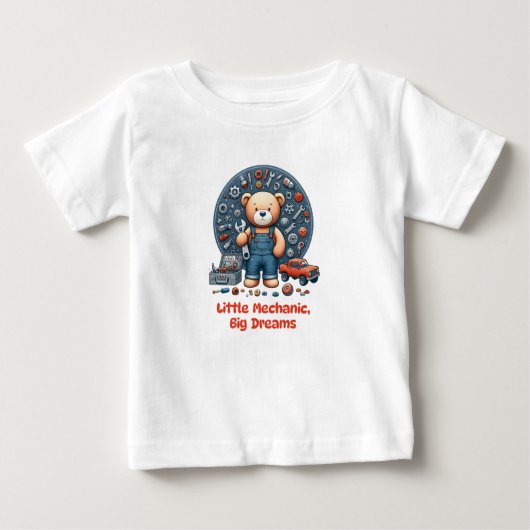 整備士の赤ちゃん服の男の子/女の子のプレゼント ベビーTシャツ (正面)