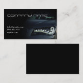 整備士の車ので黒い最高速度のモダン 名刺 (正面/裏面)