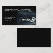 整備士の車ので黒い最高速度のモダン 名刺 (正面/裏面)
