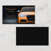 整備士の車のなオレンジ車の最高速度 名刺 (正面/裏面)