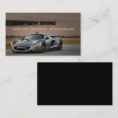 整備士の車のな灰色車の速い道 名刺 (正面/裏面)