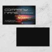 整備士の車のな速度の速くモダンなライト 名刺 (正面/裏面)