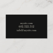 整備士の車のな黒の背部高速車のレトロ 名刺 (裏面)