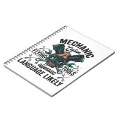 整備士の飛んでいる注意道具と不快な贈り物 ノートブック (左側)