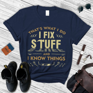 整備士のTシャツ、彼への贈り物、私は修正物 Tシャツ