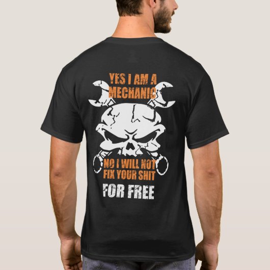整備士のTシャツ Tシャツ (裏面)
