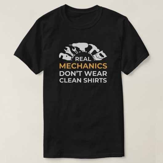 整備士は衣服Clean Shirts | おもしろい整備士 Tシャツ (デザイン正面)