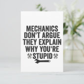 整備士は、なぜあなたはの贈り物を説明しない サンキューカード (スタンド正面)