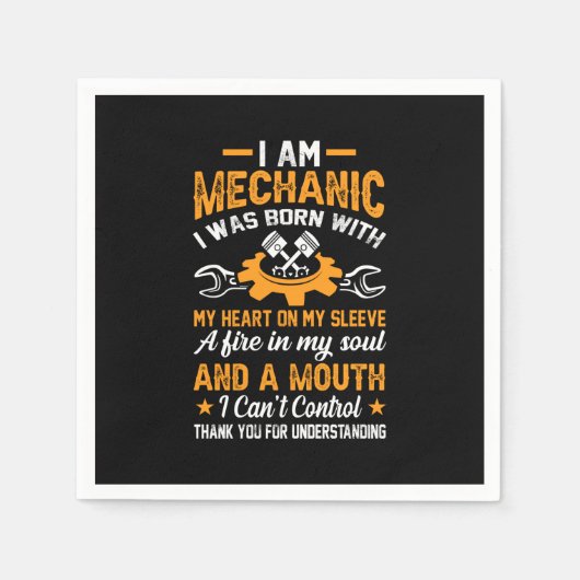 整備士アイアム整備士 スタンダードカクテルナプキン (正面)