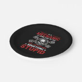 整備士アート |整備士が実行中 ペーパープレート (アングル)