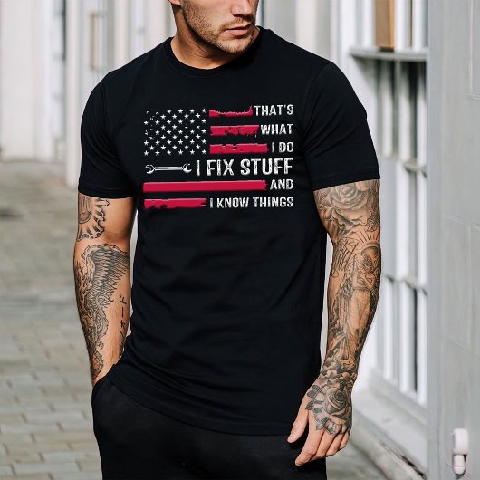 整備士エンジニアシャツ、物ヴィンテージを修正 Tシャツ