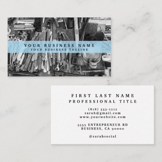 整備士オートオートバイハンドマント 名刺 (正面/裏面)