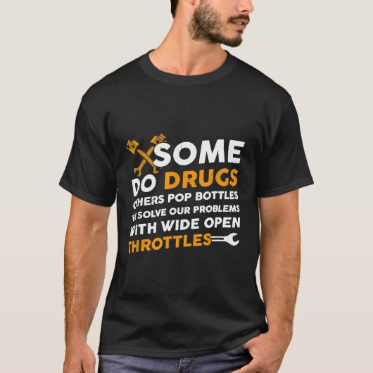 整備士オープンのスロットルが広い場合に問題を解決 Tシャツ (正面)