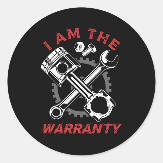 整備士ガレージカーカー整備士 ラウンドシール (正面)