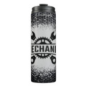 整備士ギアレンチ(ばちゃばちゃ)跳ねる背景 タンブラー (正面)