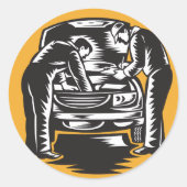 整備士シール ラウンドシール (正面)