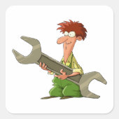 整備士ジャイアントスパナー スクエアシール (正面)