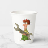 整備士ジャイアントスパナー 紙コップ (正面)