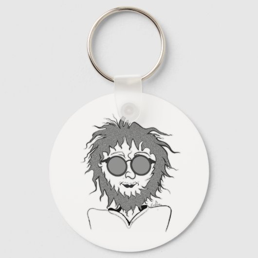 整備士スキージ/ギタープレーヤー キーホルダー (正面)