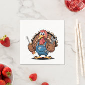 整備士スクワッドトルコ感謝祭ゴブラー スタンダードカクテルナプキン (インサイチュ)