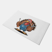 整備士スクワッドトルコ感謝祭ゴブラー ドアマット (アングル)