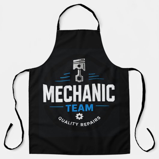 👨🔧 整備士チームの自動車修理工場 👨🔧 エプロン (正面)