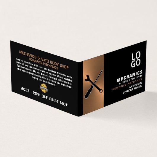 整備士ツール、自動整備士と修復、詳細 名刺 (外部)