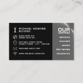 整備士ツール、自動整備士&修理 名刺 (裏面)