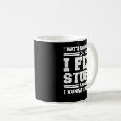 整備士パパ男性へTee That I Do I Fix St コーヒーマグカップ (正面右)