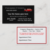 整備士ビジネスCard2-はカスタマイズ 予約カード (正面/裏面)