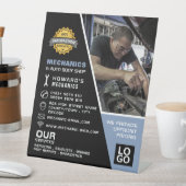 整備士フォト自動整備士&修復広告ズ 台座サイン (インサイチュ)