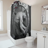 整備士メンズブラックショーカーテン シャワーカーテン (インサイチュ)