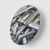 整備士レンチレンチマンケーブガレージ修理 ラウンド壁時計 (傾斜)