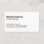 整備士レンチロゴ | 自動サービス | メタリック 名刺 (裏面)