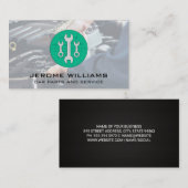 整備士レンチ付きエンジンの操作 名刺 (正面/裏面)