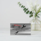 整備士レンチ | 自動サービス | 修復 名刺 (スタンド正面)