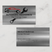整備士レンチ | 自動サービス | 修復 名刺 (正面/裏面)