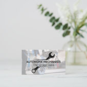 整備士レンチ | 自動ショップ 名刺 (スタンド正面)