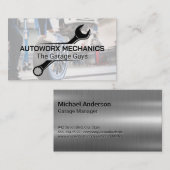 整備士レンチ | 自動ショップ 名刺 (正面/裏面)