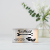 整備士レンチ | Muscle Car |メタリック 名刺 (スタンド正面)