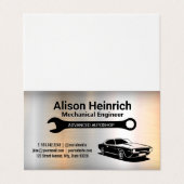 整備士レンチ | Muscle Car |メタリック 名刺 (外部フラット)