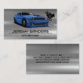 整備士ロゴ |通りレーシングカー |自動 名刺 (正面/裏面)