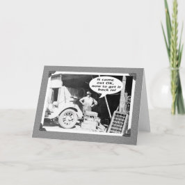 整備士ワークショップ、ヴィンテージ、古い車と整備士 カード