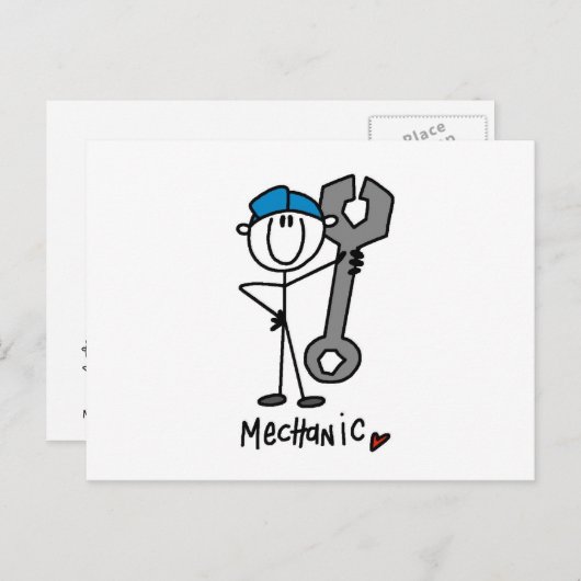 整備士付きレンチスティックフィギュア ポストカード (正面/裏面)