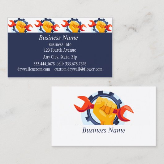 整備士修理車のカスタム事業 名刺 (正面/裏面)